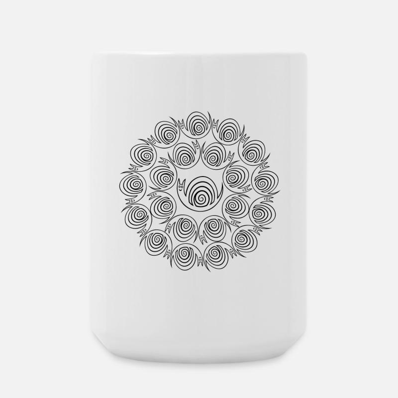Cercles à vis - Grande tasse 440 ml - blanc