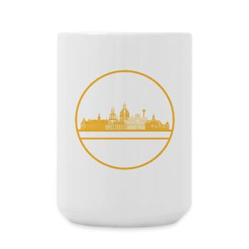 Édition Or Skyline de Dresde - Grande tasse 440 ml - blanc - Devant