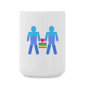 Partenariat homosexuel Heart Lgbt - Grande tasse 440 ml - blanc - Devant