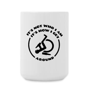 So gehe ich mit meinem Rollstuhl durchs Leben # - Große Tasse 440 ml - Weiß - Vorne