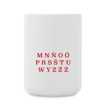 Poland Polska Polish Alphabet Flag - Large Mug 440 ml - white - Front