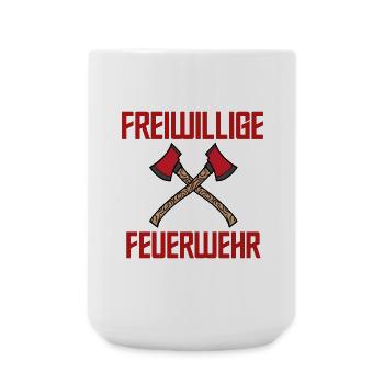 Feuerwehrmann Statement Löscharbeit Feuerwehr - Große Tasse 440 ml - Weiß - Vorne
