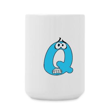 Q - Large Mug 440 ml - white - Front