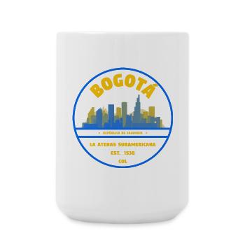Bogotá Skyline Emblem - Large Mug 440 ml - white - Front