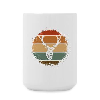 Hirsch - Große Tasse 440 ml - Weiß - Vorne