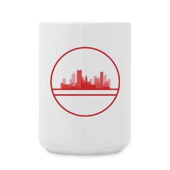 Eindhoven North Brabant Skyline - Large Mug 440 ml - white - Front