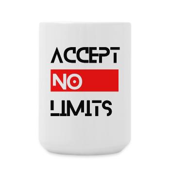 accept no limits grenzenlos erfolg motivation - Große Tasse 440 ml - Weiß - Vorne