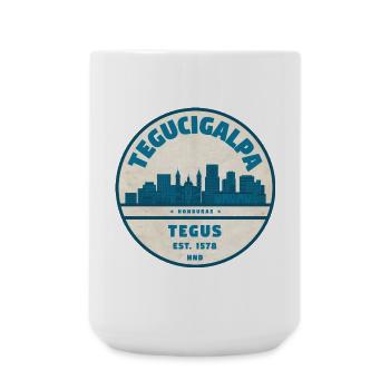 Emblème de la Skyline de Tegucigalpa Honduras - Grande tasse 440 ml - blanc - Devant