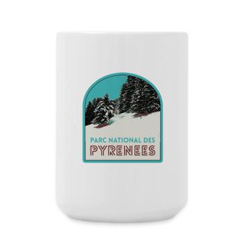 Pyrenees National Park under the snow - Large Mug 440 ml - white - Front