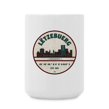 Lëtzebuerg skyline cityscape - Large Mug 440 ml - white - Front