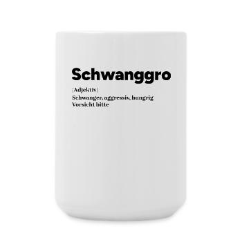Schwangerschaft Schwanger Mutter Statement Eltern - Große Tasse 440 ml - Weiß - Vorne