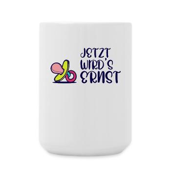 Elternschaft Eltern Geburt Statement Schwanger - Große Tasse 440 ml - Weiß - Vorne