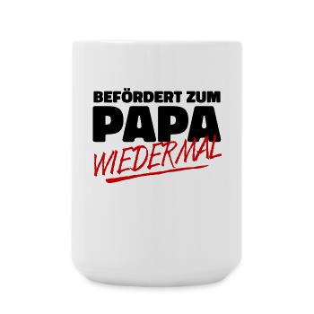Schwanger Papa Eltern Familienglück Statement Baby - Große Tasse 440 ml - Weiß - Vorne