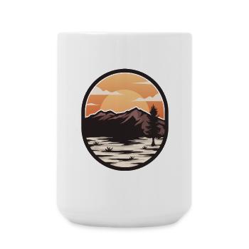 Sonnenaufgang in den Bergen - Große Tasse 440 ml - Weiß - Vorne
