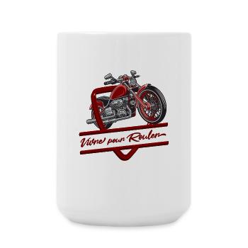 Live to Ride Vintage Motorcycle - Large Mug 440 ml - white - Front