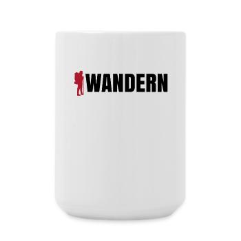 Wanderwege Wandern Spruch Touren Naturerlebnis - Große Tasse 440 ml - Weiß - Vorne