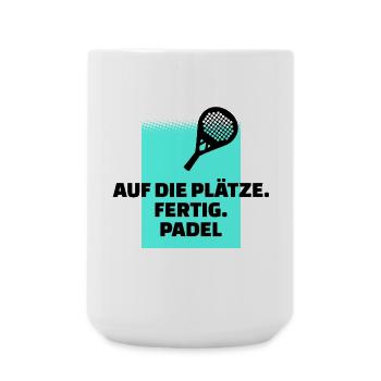 Aufschlag Padel-Tennis Spieler Statement Schläger - Große Tasse 440 ml - Weiß - Vorne