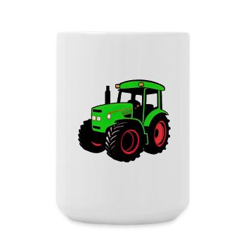 Tracteur - Grande tasse 440 ml - blanc - Devant