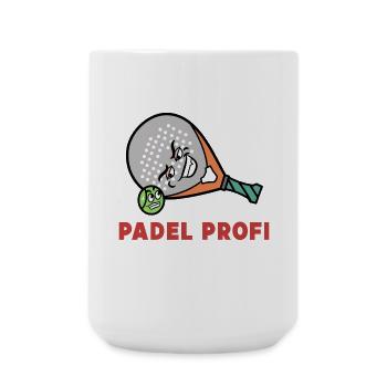 Padelspiel Racket Ball Statement Freizeit Padel - Große Tasse 440 ml - Weiß - Vorne