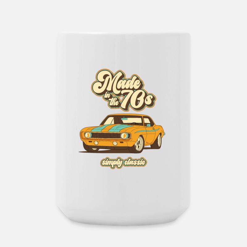 70s Design - Large Mug 440 ml - white