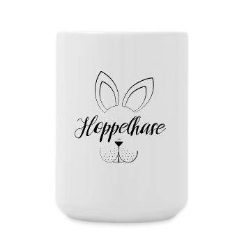 Hoppelhase Oster Motiv minimalistisch - Große Tasse 440 ml - Weiß - Vorne