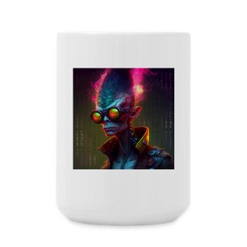 Funky alien 01 - Große Tasse 440 ml - Weiß - Vorne