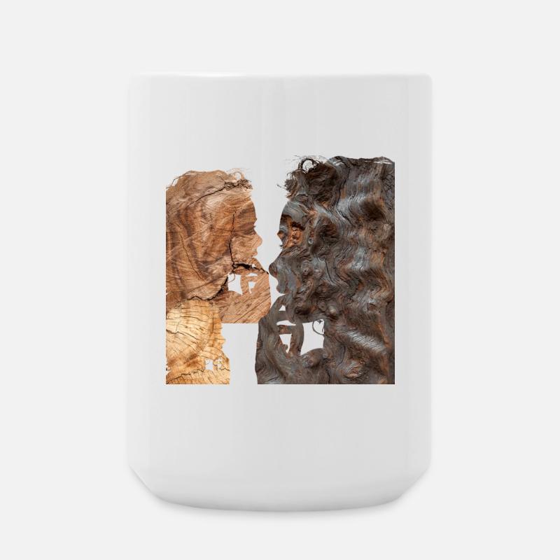 Profil de femme perplexe - Grande tasse 440 ml - blanc