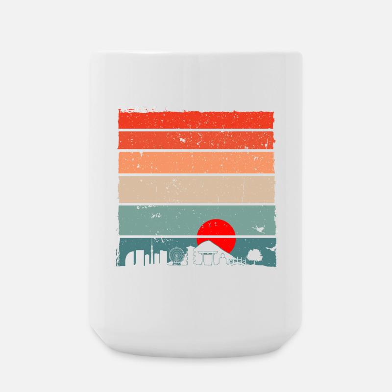 Coucher de soleil Torii Skyline - Grande tasse 440 ml - blanc