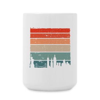 Sunset Skyline Gradient - Large Mug 440 ml - white - Front