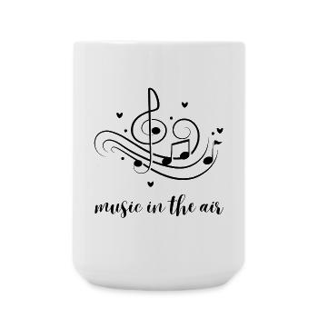music in the air - Große Tasse 440 ml - Weiß - Vorne
