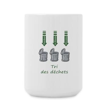 Tri des déchets - Grande tasse 440 ml - blanc - Devant