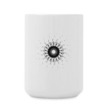 dotted shape gyroscopic pinwheel 4 - Large Mug 440 ml - white - Front