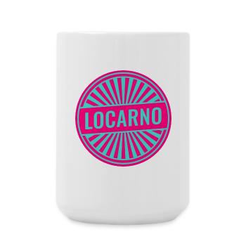 Locarno Neon Round Stamp - Large Mug 440 ml - white - Front
