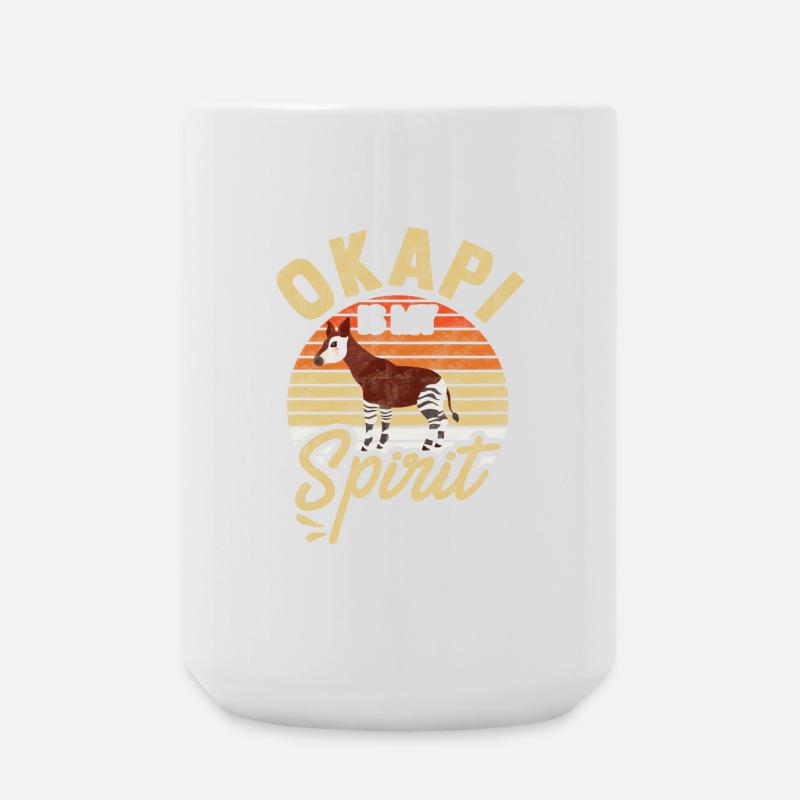 Okapi ist mein Seelentier - Große Tasse 440 ml - Weiß