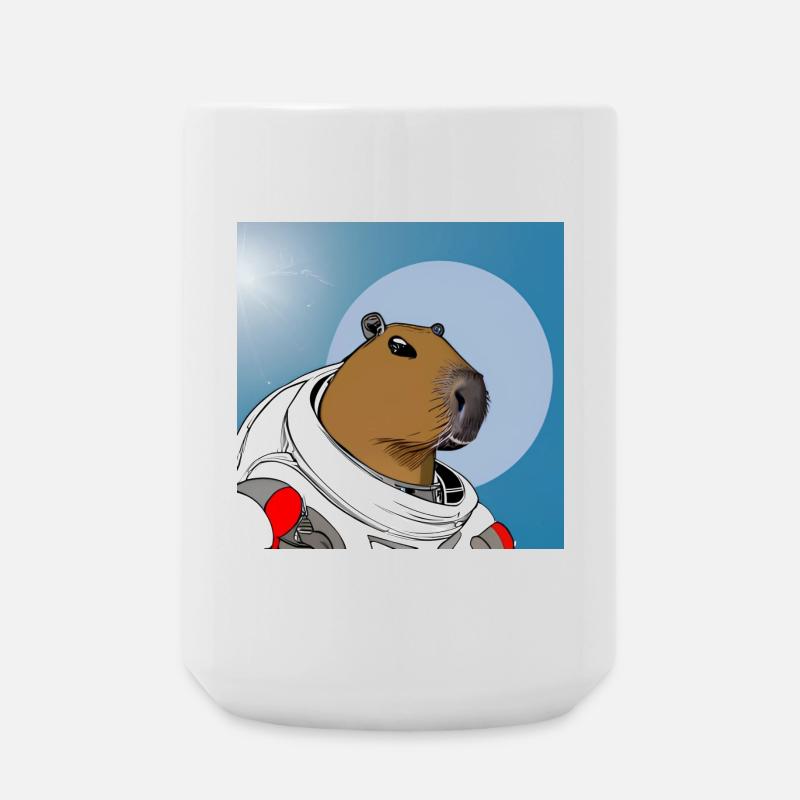 Capy astronaut - Large Mug 440 ml - white