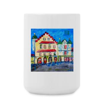 Stadtlandschaft im Expressionismus - Große Tasse 440 ml - Weiß - Vorne