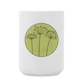 Dried Flower Minimal - Large Mug 440 ml - white - Front