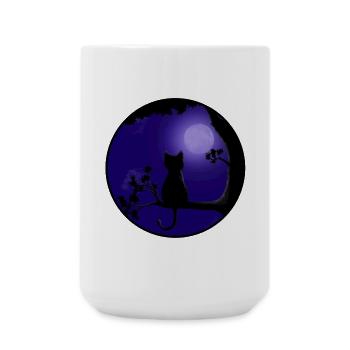 Cat Moon - Grande tasse 440 ml - blanc - Devant