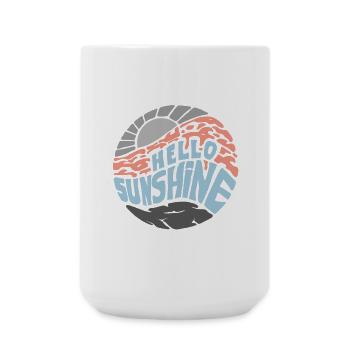Hello Sunshine! Summer, sun, holidays - Large Mug 440 ml - white - Front