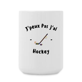 J Peux pas j ai Hockey - Grande tasse 440 ml - blanc - Devant