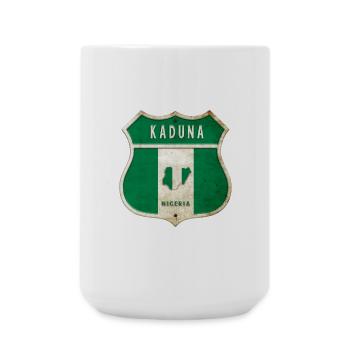 Kaduna Nigeria Wappen Flaggen Design - Große Tasse 440 ml - Weiß - Vorne