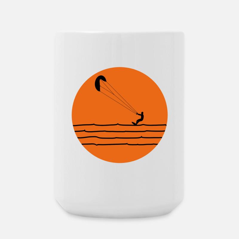 Kitesurfing - Large Mug 440 ml - white