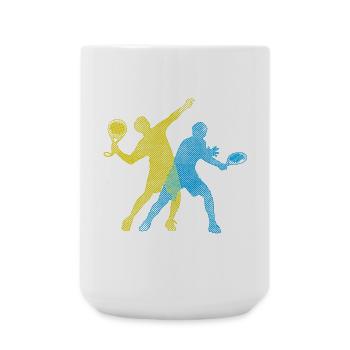 Player Padel Padel Team Training Racket Tournament - Large Mug 440 ml - white - Front