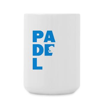 Padel Training Sportart Ball Schläger Spieler - Große Tasse 440 ml - Weiß - Vorne