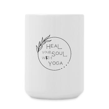 HEALyourSOULwithYOGA - Grande tasse 440 ml - blanc - Devant