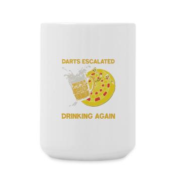 Design de pub à bière Dart - Grande tasse 440 ml - blanc - Devant
