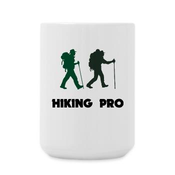 Berggipfel Bergwandern Statement Wandern Natur - Große Tasse 440 ml - Weiß - Vorne