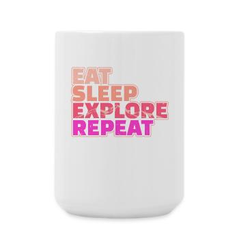 Mountaineering Hiker Hike Hiking Statement - Large Mug 440 ml - white - Front