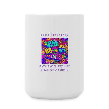 Math Games - Enter your brain with powerful puzzles - Large Mug 440 ml - white - Front