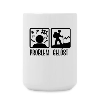 Berggipfel Wandern Wanderer Bergwanderung Spruch - Große Tasse 440 ml - Weiß - Vorne